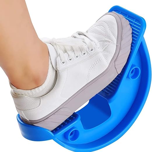 Foot Rocker Calf Stretcher Ankle Plantar Board for Achilles Tendonitis, Muscle Stretch, Feet and Shin Splint Pain Relief - Improve Calf Flexibility, Ankle Mobility - Blue