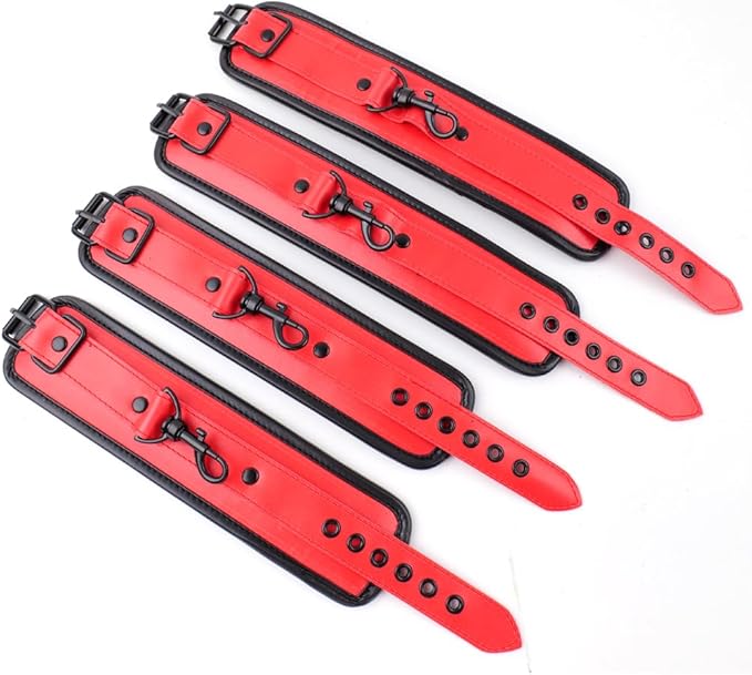 Heavy Duty Stainless Steel Expandable Spreader Bar with 4pcs PU Black--Pink Skull Pattern Detachable Adjustable Straps,Workout Bar for Home Indoor Gym Training Kit