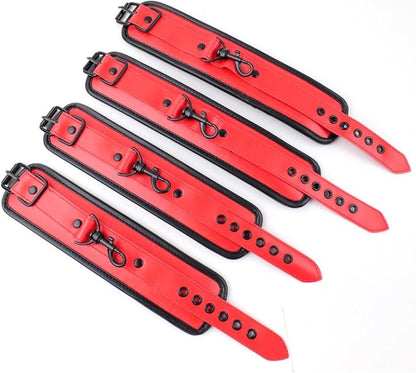Heavy Duty Stainless Steel Expandable Spreader Bar with 4pcs PU Black--Pink Skull Pattern Detachable Adjustable Straps,Workout Bar for Home Indoor Gym Training Kit