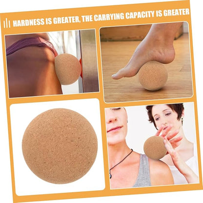 Cork Massage Ball Set of 2 Lightweight Yoga Roller for Muscle Recovery Material for Trigger Point Therapy and Full-Body Massage