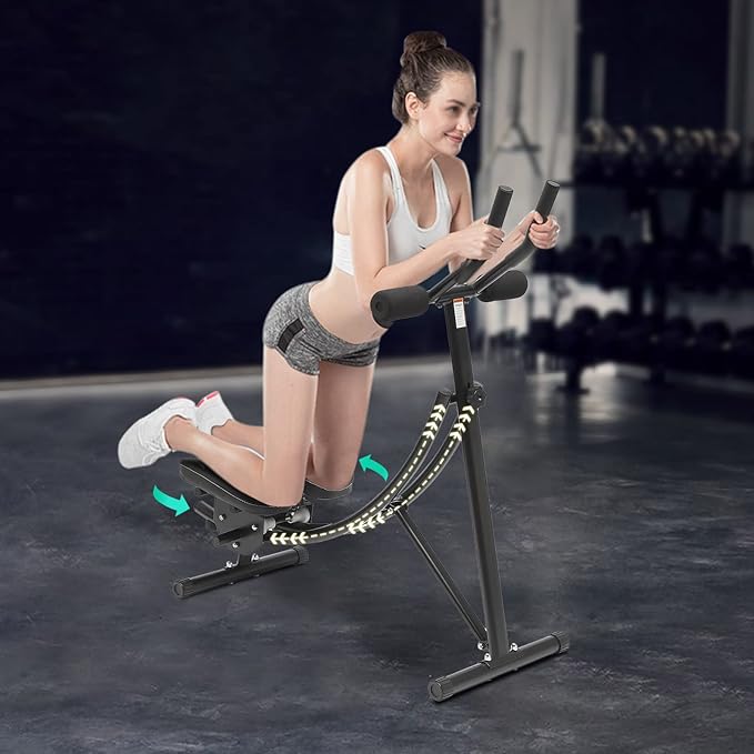 Abs Workout Equipment for Home Gym, Foldable Abdominal Whole Body Workout Machine, Whole Body Workout Waist Trainer for Women&Men, Core Abs Exercise Machine