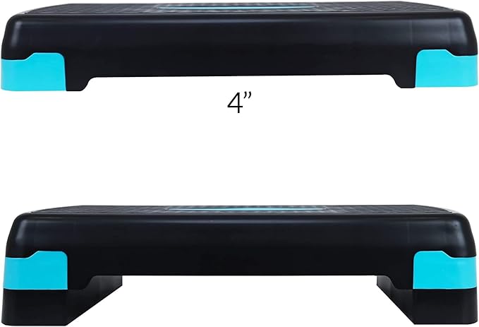 Fitvids Adjustable Workout Aerobic Stepper Step Platform Trainer, 27-Inch, Multiple Colors