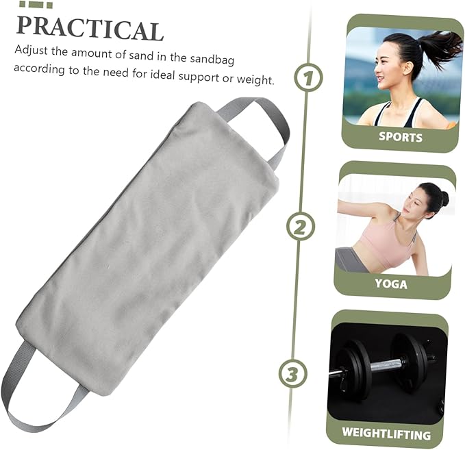 YARNOW Workout Training Sandbag Handle Fitness Sandbag for Weight Training Daily Exercise Resistance for Core Strength Agility Boxing Gray