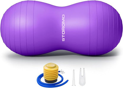 Anti-Burst Peanut Ball,Kids Active Wiggle Seat,for Labor, Therapy, Kids with ADHD – Eco-Friendly Birth Ball for Pregnancy, Physical Therapy & Exercise– with Pump