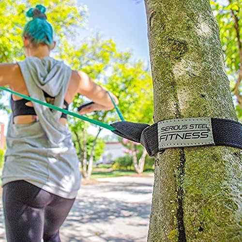 Serious Steel Fitness Resistance Exercise Band and Resistance Tube Anchors (Strap or Door Anchor)