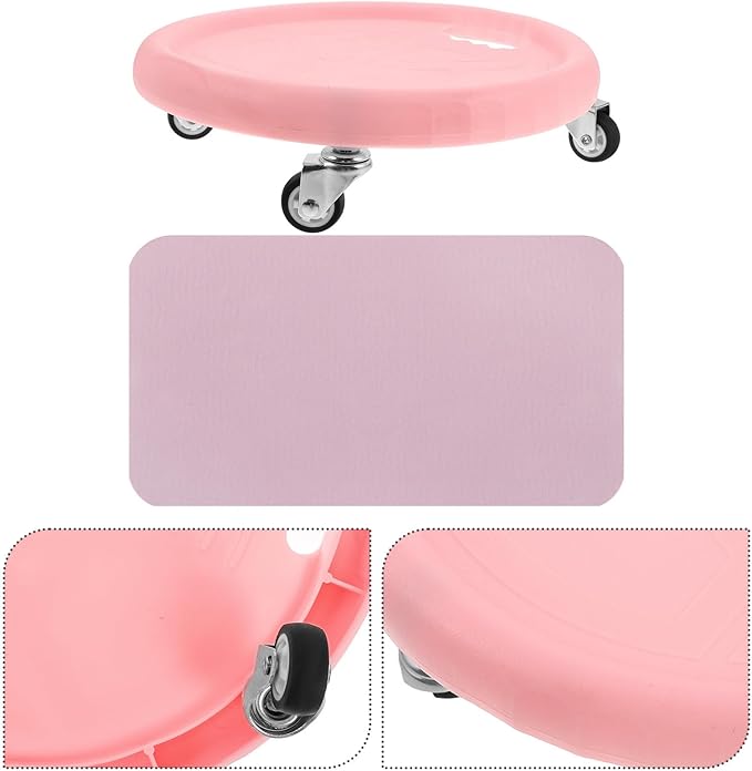 Abdominal Roller Wheel with Exercise Sliders Core Trainer Fitness Disc for Home Workout Pink Abdominal Exercise Roller Board for Strengthening Abs and Waist