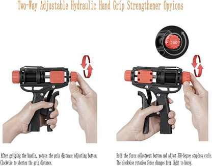 Grip Strength Trainer, Adjustable Hydraulic Hand Grip Strengthener for Strength Training, Wrist Strength with Adjustable (50-165lbs) for Man and Women Hand Grip Strength Trainer