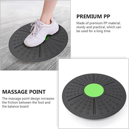 Homoyoyo Yoga Balance Board for Home Fitness Training, Household Equilibrium Training Tool, Green Non-slip Balance Pedal for Indoor Stability and Core Workout