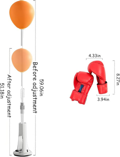 Reflex Bag, Punching Bag with Stand, Boxing Bag for Teens and Adults,Adjustable Boxing Ball with Suction Cup Base,Suitable for Fitness,Family Parent-Child Training Sports