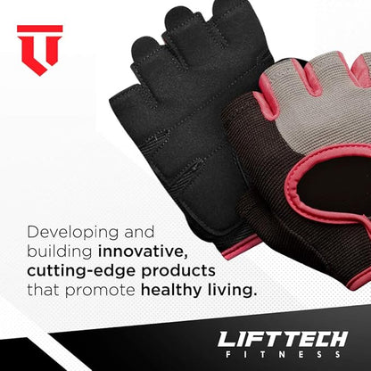 Lift Tech Fitness Workout Gloves for Women - Gym Gloves for Women Into Weightlifting, HIIT, Strength Training - Female Lifting Gloves with Full Palm Protection