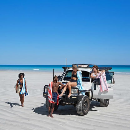 Dock & Bay Beach Towel - Quick Dry, Sand Free - Compact, Lightweight - 100% Recycled - Includes Bag - Set of 6 - Best of The Best, Large (160x90cm, 63x35)