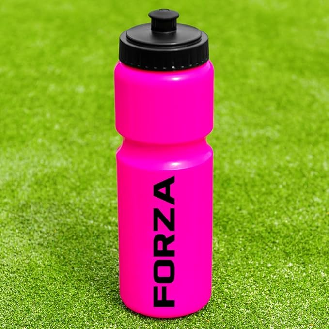 FORZA Team Sports Water Bottles | 25oz Capacity with Portable Carry Bag or Foldable Carrier - BPA-Free Plastic for Hydration on the Go (Carry Bag, Pink)