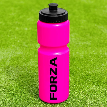 FORZA Team Sports Water Bottles | 25oz Capacity with Portable Carry Bag or Foldable Carrier - BPA-Free Plastic for Hydration on the Go (Carry Bag, Pink)
