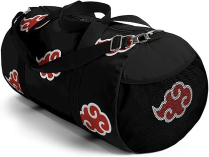 Anime Gym Bag for Women Men - Large Capacity Waterproof Workout Fitness Travel Sports Bags Fashion Street Camping Expandable Carry On Duffle Bag For Couple (Red Cloud) PTY