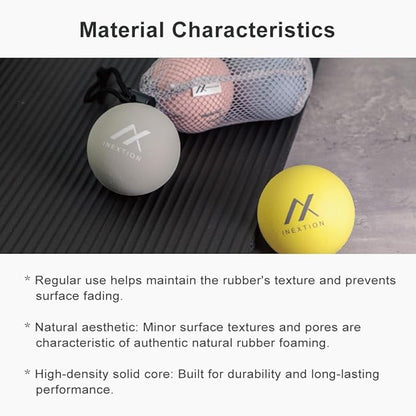 Therapy Massage Balls (2-Pack), High-Density Fascia Balls for Targeted Muscle Relaxation & Daily Recovery - 50D & 65D Hardness Options (Tranquil Blue + Dawn Yellow (65D+50D))
