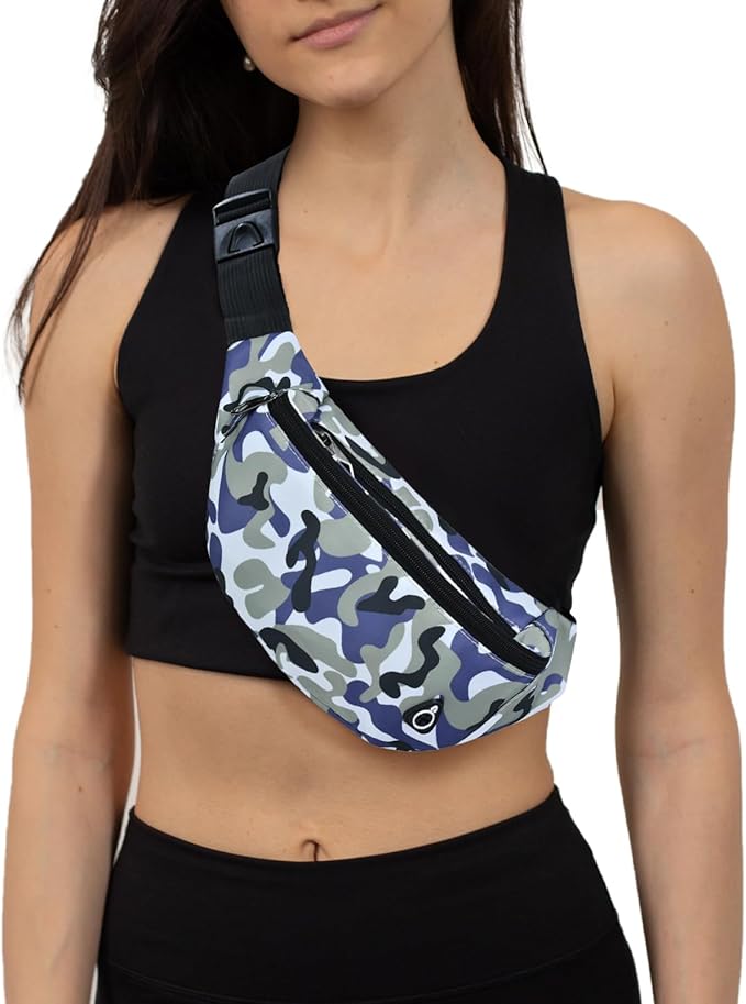 Fanny Pack for Men Women, Waterproof Sports Waist Bag Pack, Belt Bag for Travel Hiking Running