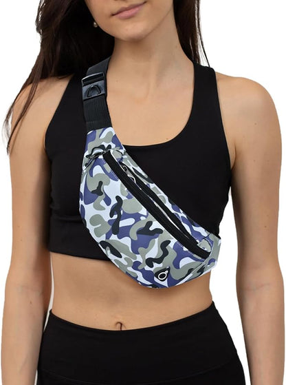 Fanny Pack for Men Women, Waterproof Sports Waist Bag Pack, Belt Bag for Travel Hiking Running