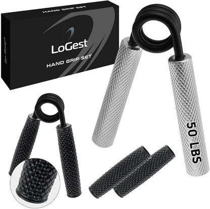 Logest Metal Hand Grip Strengthener 100LB-350LB No Slip Heavy-Duty Grip Strengthener with Gift Box, Great Wrist & Forearm Hand Exerciser, Home Gym, Hand Gripper Grip Strength Trainer