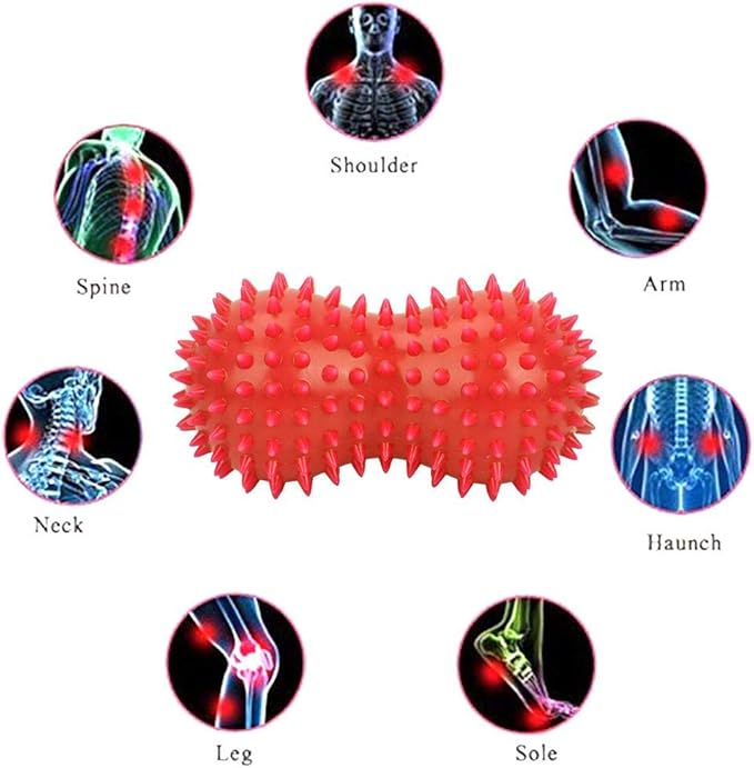 Massage Balls,Pvc Peanut Massage Balls Foot Back Shoulder,Foot Massager,Plantar Fasciitis & All Over Body Deep Tissue Muscle Therapy For Strength Exercise/Relax (2#)