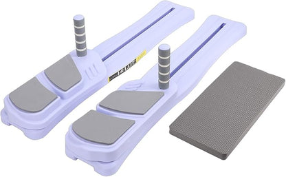 , Multifunctional Core Training Kit with Abs Roller, Portable Home Gym Equipment for Full Body Workout, 75x13.5x7cm