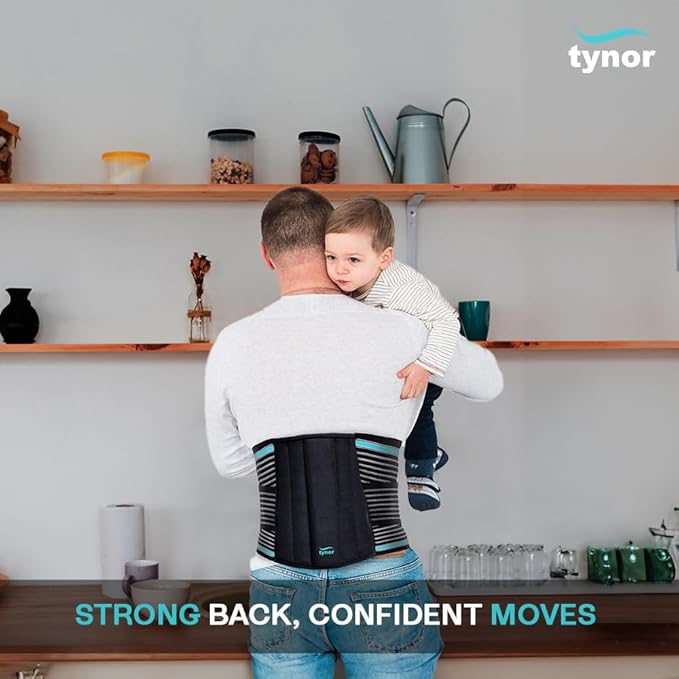TYNOR Back Support Belt Adjustable Back Brace for Lower Back Pain,Breathable Lumbar Support Belt for Men & Women, Lower Back Brace for Herniated Disc, Sciatica & Heavy Lifting (XXL, Classic Black)