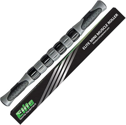 Elite Massage Roller Stick Targets Sore, Tight Leg Muscles to Prevent Cramps and Release Tension. It's Sturdy, Lightweight, Smooth Rolling and Thankfully This Lifesaver has Comfortable Handles.Silver