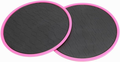 Core Sliders for Full Body Workout, Dual Sided Discs, Compact 7 Inch Round Black - Portable Design, Multi Surface Use, Ideal for Home and Gym Exercise