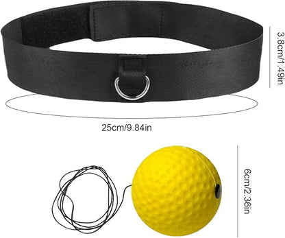 Reaction Balls Training Set - 3-Size Ball Pack, React Reflex Balls All Ages Headband, Free Cord, Child Boxing Training Headband ReactBall | Portable Fitness Reflex Ball for Home Gym Outdoor