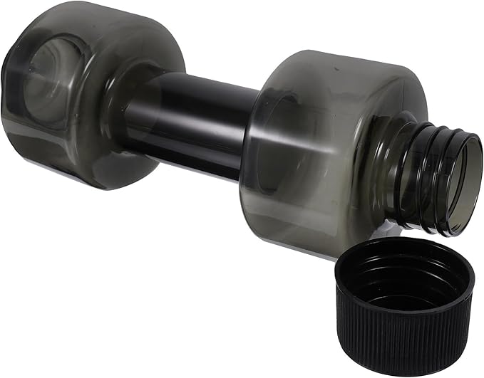 Ciieeo Creative Large Capacity Dumbbell Water Bottle Black, Outdoor Running Sports Kettle for Fitness Hydration, Portable Water Supplement Container