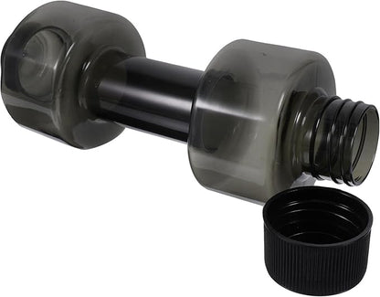 Ciieeo Creative Large Capacity Dumbbell Water Bottle Black, Outdoor Running Sports Kettle for Fitness Hydration, Portable Water Supplement Container