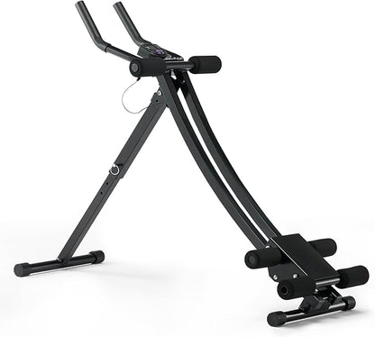 VEVOR AB Workout Machine, Ab Workout Equipment at Home Gym, Core & Abdominal Trainers for Women, 440 lbs Weight Capacity Strength Training Ab Cruncher, Foldable Adjustable Fitness Exerciser