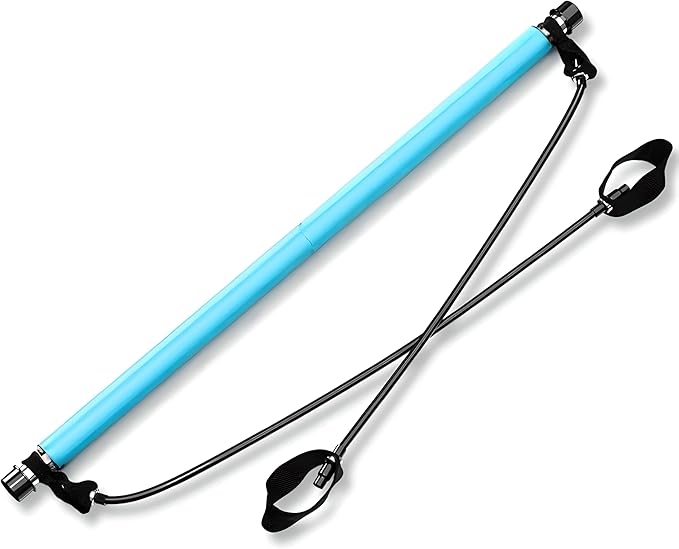 Pilates Bar Kit with Resistance Bands, 36-inch Bar, Full Body Workout Equipment for Home Gym, Portable Exercise Bar for Arms, Legs, Hip, Ab Training
