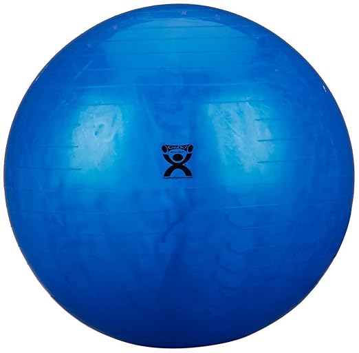 Rolyan Energizing Exercising Balls, Blue 33 1/2", Vinyl Therapy Ball for Physical and Occupational Therapy, Fitness Ball for at-Home Work Outs, Yoga, Balance, Pilates, and Core Training Activities