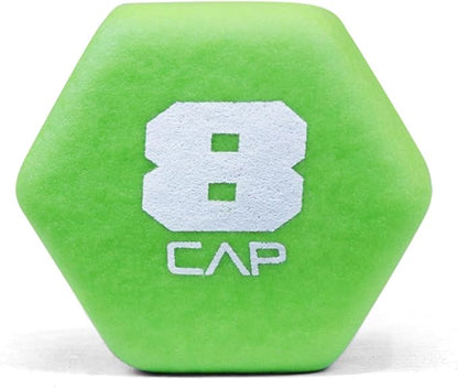 WF Athletic Supply Vibrant Multiple Color Hex Shaped Neoprene Dumbbells/Hand Weights with Non-Slip Grip for Home Gym Equipment Workouts Strength Training Free Weights - Sold in Pairs