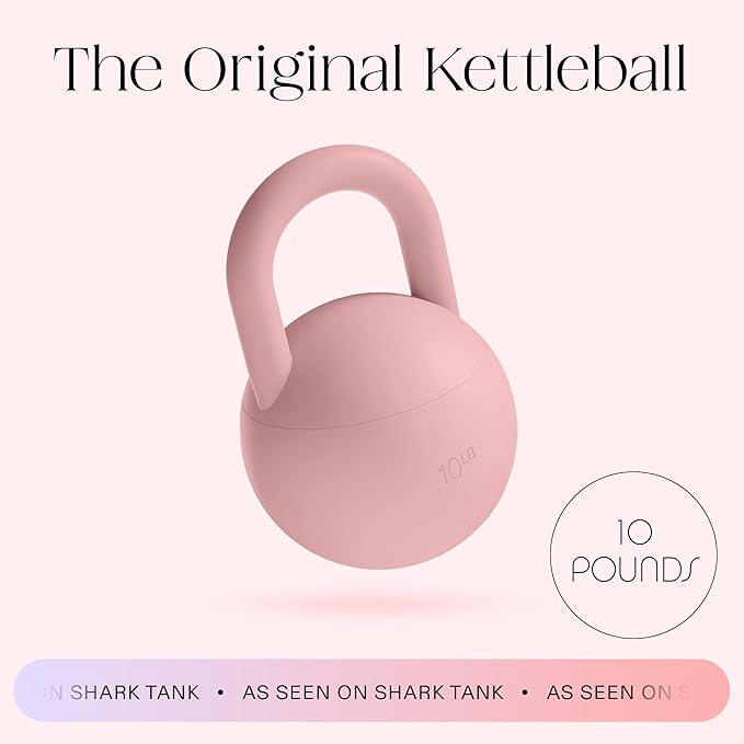 Bala Kettleball, Soft Kettlebell for Women - Kettlebells Strength & Core Training Equipment for Home Gym Workouts - Anti-Slip Grip Exercise Weights with Cushioned Impact-Resistant Base