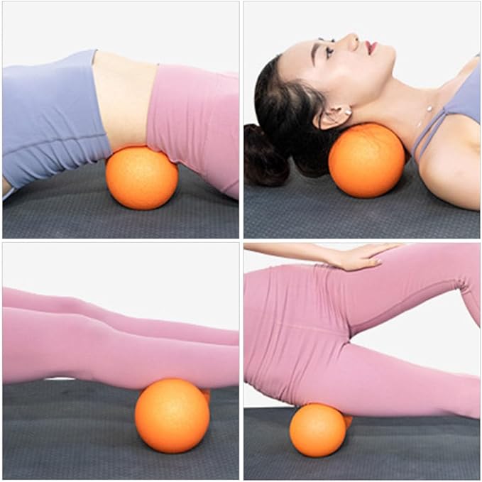 Mikinona Peanut Muscle Massage Roller Epp Deep Tissue Massage Ball for Fitness Orange Single Piece Muscle Relaxation and Trigger Point Therapy