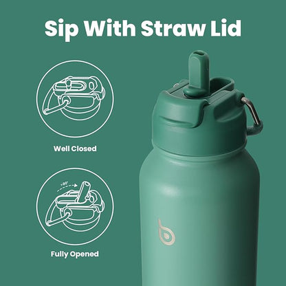 BOTTLE BOTTLE 40 oz sports water bottle stainless steel insulated water bottle with straw and pills holder