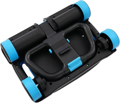 Ab Roller Wheel, 4-Wheel Abdominal & Core Strength Trainer for Home Gym Fitness, Exercise Wheel with Knee Pad for Beginners to Advanced Users
