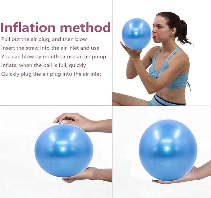 Small Exercise Ball 9 inch Pilates Ball Mini Yoga Ball Anti Burst Balance Physical Therapy Balls