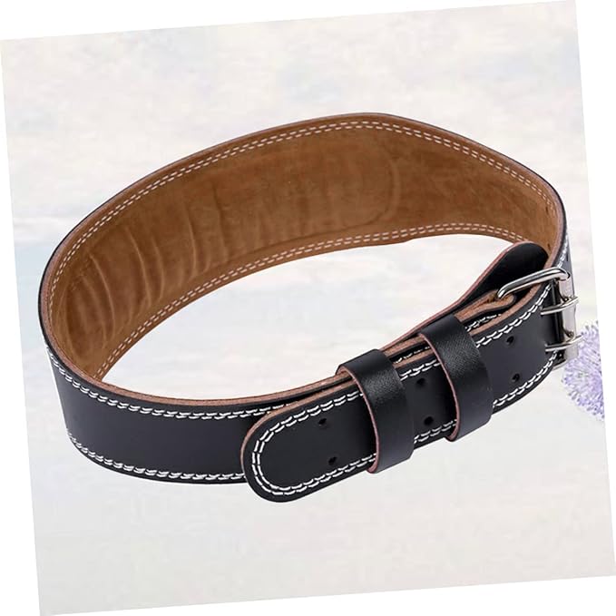 Pu Support Belt for Weightlifting Waist Support for Men Women Fitness Lumbar Brace for Squats Hard Pulls Black