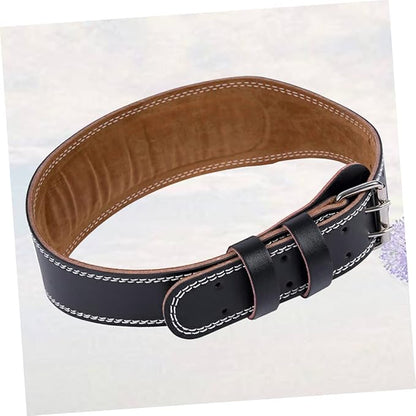 Pu Support Belt for Weightlifting Waist Support for Men Women Fitness Lumbar Brace for Squats Hard Pulls Black