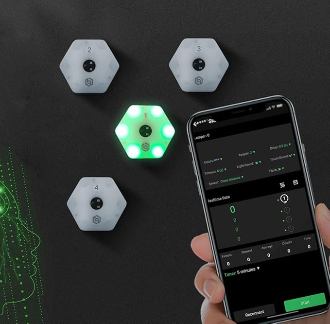【queling】 ReactionX Reaction Training Light lamp Speed Agility Response Equipment Basketball Boxing fencingPhysical Rehabilitation of Flash Reflex traing System (4)