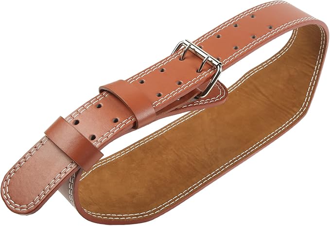 Huleo Weight Lifting Belt, Waist Sports Belts stabilize The Spine for Men for Squats Brown