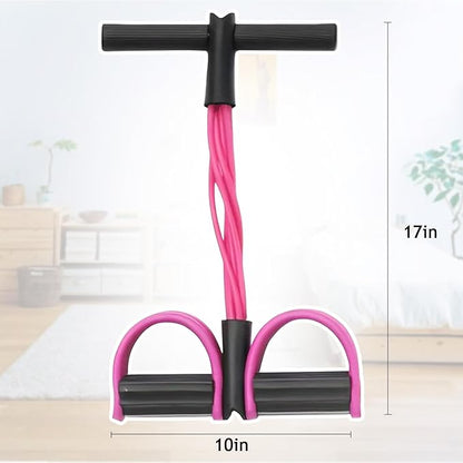 Kammoy 6-Tubes Tension Rope, Multifunction Elastic Yoga Pedal Puller Resistance Band, Natural Latex Tension Rope Fitness Equipment, for Abdomen, Waist, Arm, Leg Stretching Slimming Training