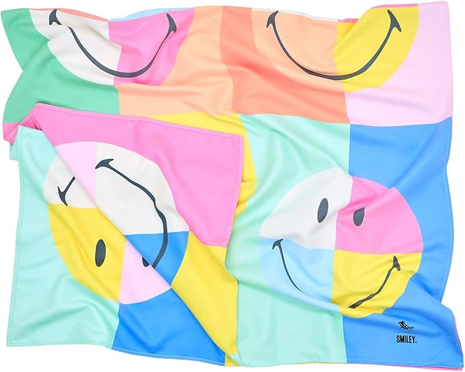 Dock & Bay Beach Towel - Quick Dry, Sand Free - Compact, Lightweight - 100% Recycled - Includes Bag - Calm - Large (160x90cm, 63x35)