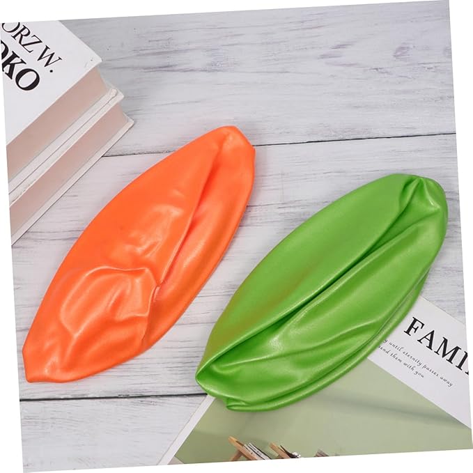 GALPADA 2pcs Anti-Burst Thickened PVC Yoga Ball Mini Balancing Stability Trainer Exercise Pilates Fitness Balls for Home Gym Workout (15-35cm Random Size, Orange and Green)