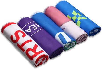 JUAN & JASMIN Microfiber Gym Towels Soft for Exercise Fitness, Sports, Workout, ODR Men & Women Quick-Drying Towels (Blue)