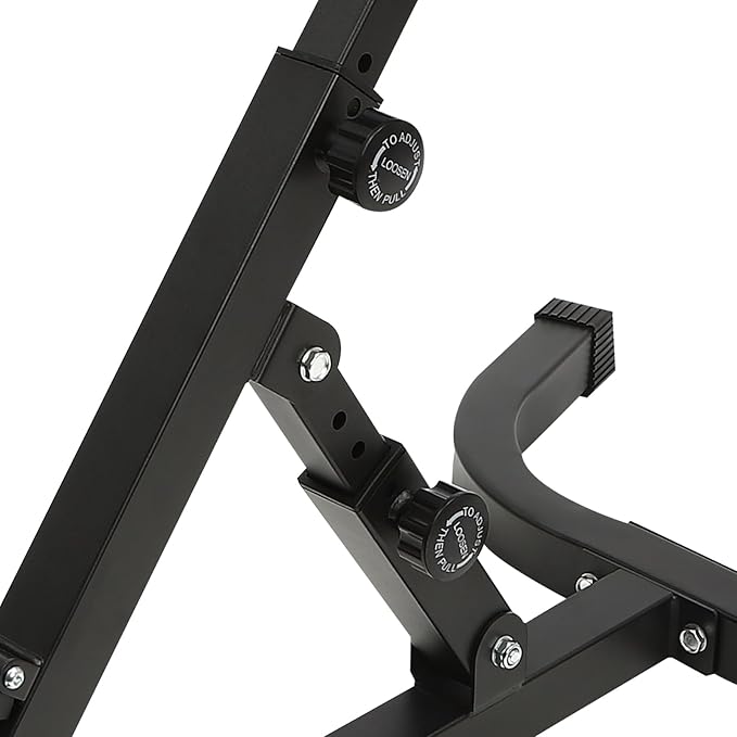 Hyperextension Bench with Adjustable Height and Back, Multi-functional Workout Bench, Back Extension Roman Chair