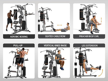 SincMill Home Gym Multifunctional Full Body Workout Equipment for Home Exercise Fitness