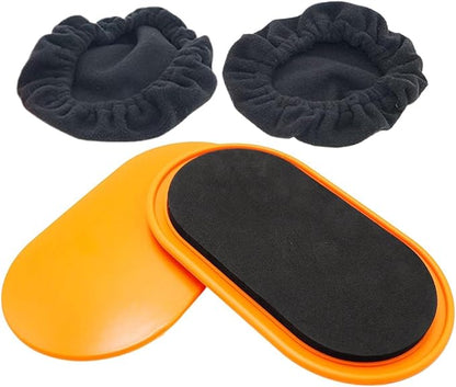Workout Sliders Disc Set, Oval Shape Exercise Trainer Discs, Smooth Floor Pilates Gliding Pads for Core Strength, Home Gym Fitness Equipment for Men Women Bedroom Living Room Indoor Daily Routine